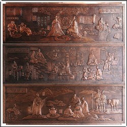 古代人物銅浮雕