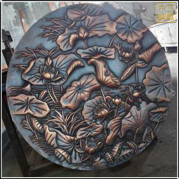 荷花銅浮雕壁畫的花語(yǔ)和象征意義(圖5) 1-210G5155Z3519.jpg